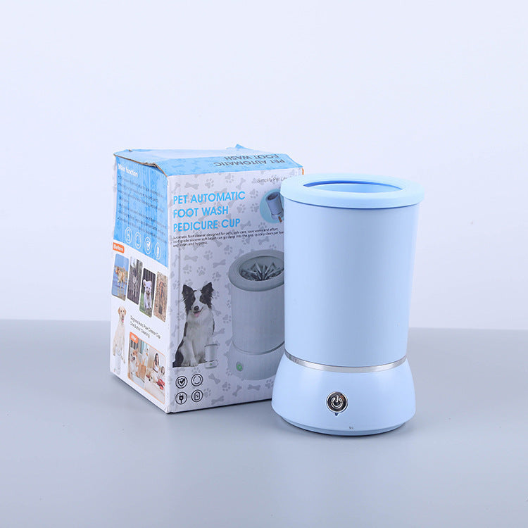 Motorised Pet Paw Washer Cup with Soft Silicone Bristles
