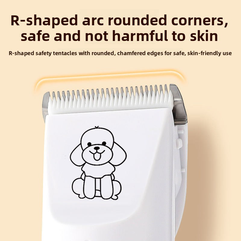 Cordless Pet Hair Clipper Kit with Thick Steel Blade and Comb