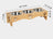 Elevated Stainless Steel Pet Bowl on Three-Legged Bamboo Stand for Cats and Small Pets