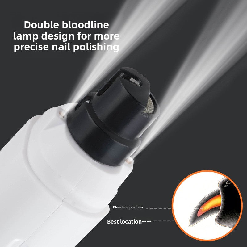 Low Noise Six-Speed Pet Nail Grinder with Dual LED Lights