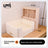 Three-part rabbit toilet set in white, product detail photo