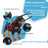 Adjustable blue pet bumper ring harness in polyester, product image 2
