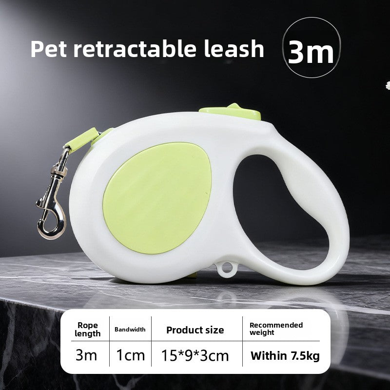 Retractable lead for small and medium dogs, close-up detail view