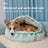 Crystal plush shell cat bed, soft semi enclosed nest, view 3