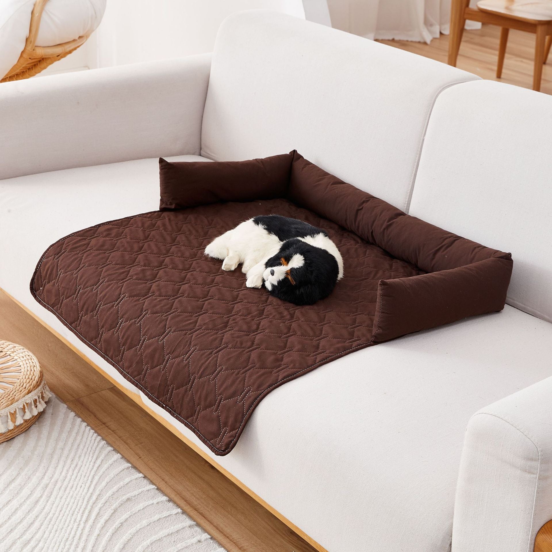 Large waterproof pet sofa cushion bed with pillow, photo 19