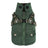 Padded dog chest jacket with zip and reflective straps, top view