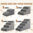 Gentle slope foam dog steps with grey cover, photo 3 of 11