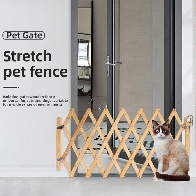 Freestanding wooden foldable pet gate for doorways and rooms