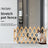 Freestanding wooden foldable pet gate for doorways and rooms