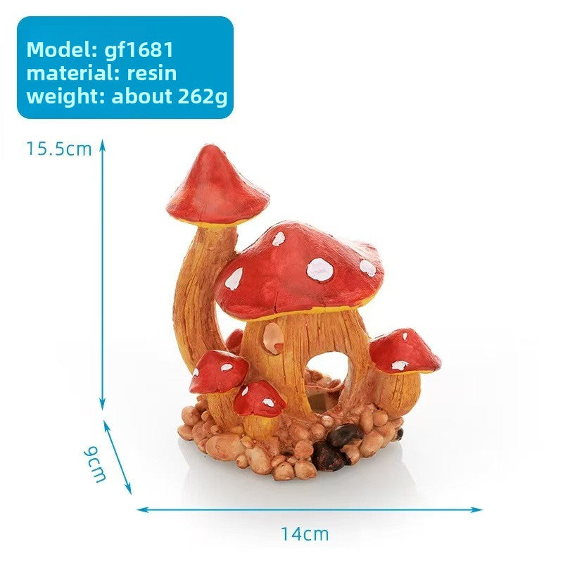 Resin rock turtle basking platform and reptile hide in Style BF1681
