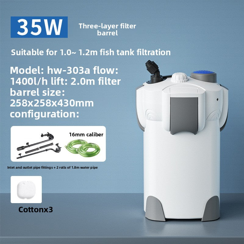 External Aquarium Filter Canister with Pump