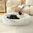 Raised edge cotton dog bed with curved sides and soft cushion, photo 10
