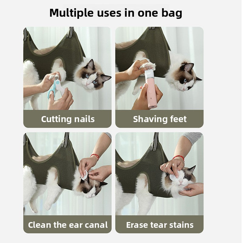 Cat Grooming Restraint Bag for Bathing, Nail Trimming and Ear Care