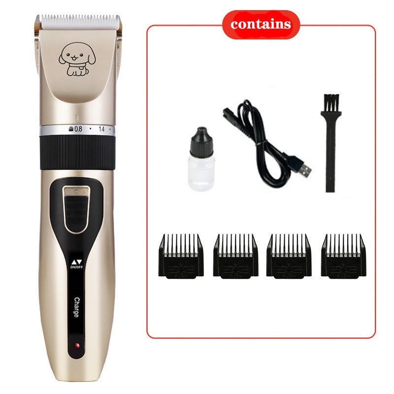 Quiet Pet Hair Clipper with Metal Blade and 120 Minute Runtime