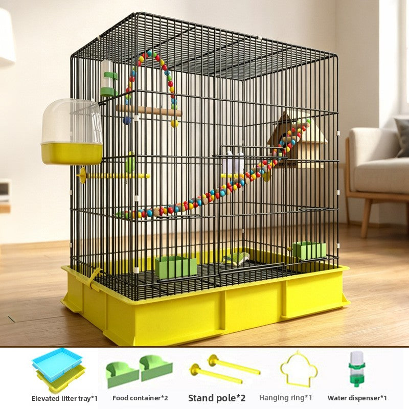 Iron bird cage for budgies and cockatiels in black or white, view 25