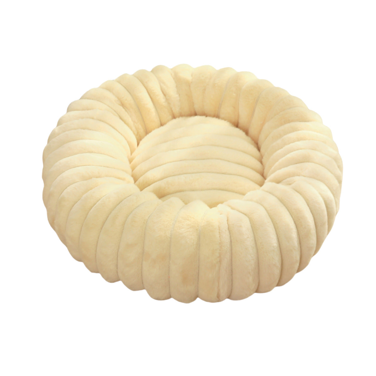 Plush round faux fur pet nest for cats, photo 4 of 80