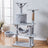 Compact cat climbing frame with hideaway and perches