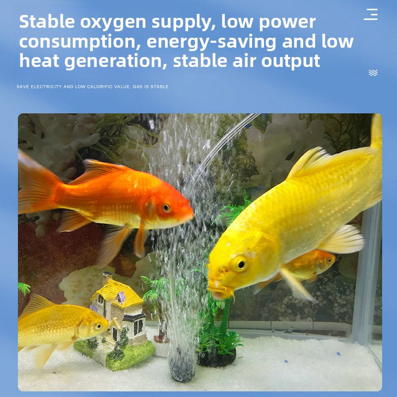 Compact USB aquarium air pump in a colourful silicone shell, view 3