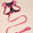 Heart print dog harness and lead set, available from Pet Royale UK