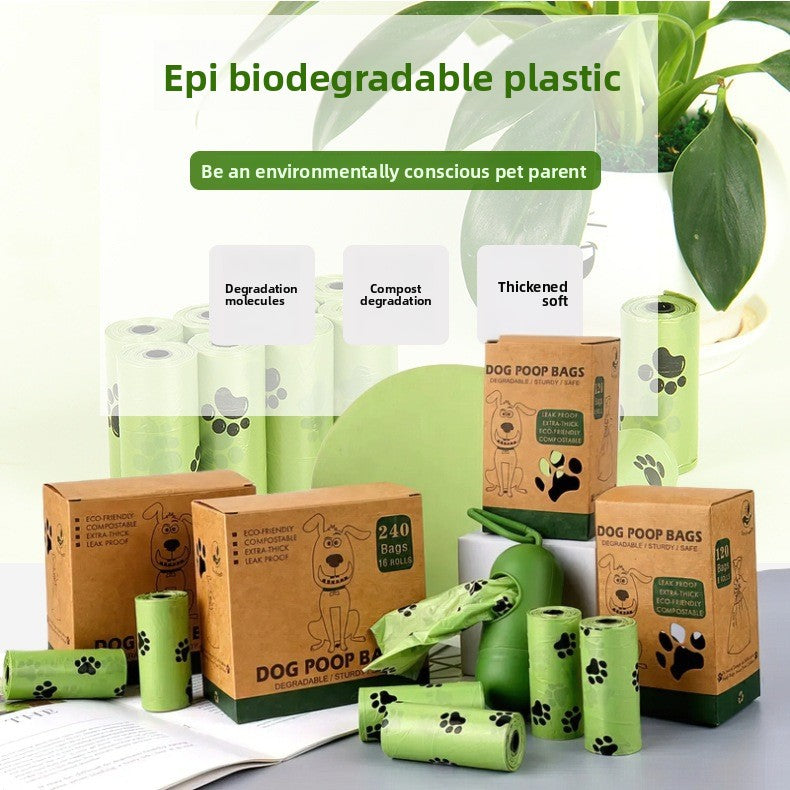 Degradable Pet Waste Bags on a Roll, Optional Dispenser