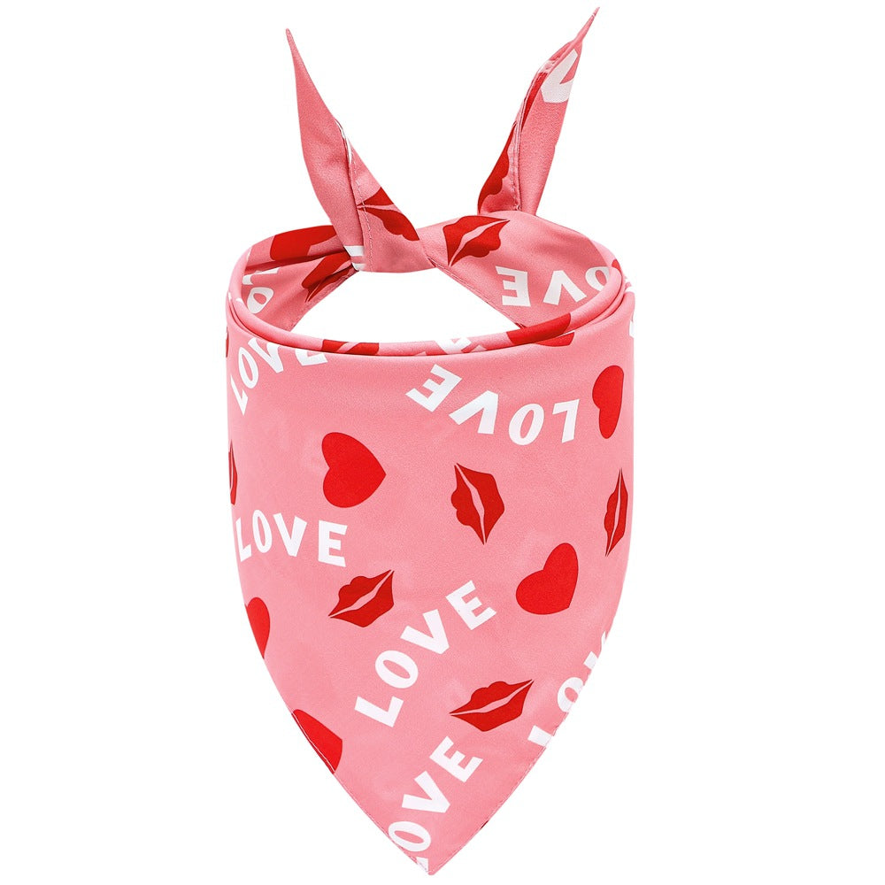 Reversible heart print dog bandana, available in 6 styles, size Large, image 11