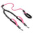 Tangle free two dog lead with poo bag holder in orange