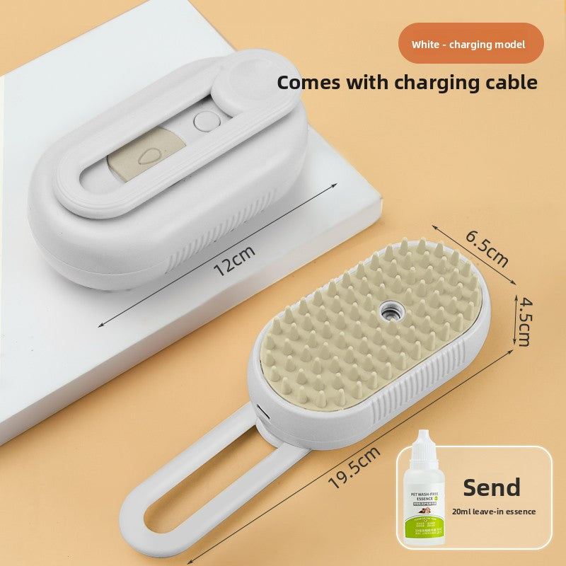 Rechargeable Steam Spray Massage Brush for Cats and Dogs