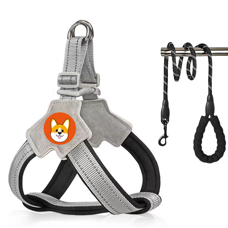 Y-shaped reflective dog harness, 4 sizes available from Pet Royale UK