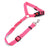 Elastic dog car seat belt lead in red with metal clip
