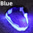 Light up dog collars in eight colours with reflective strip