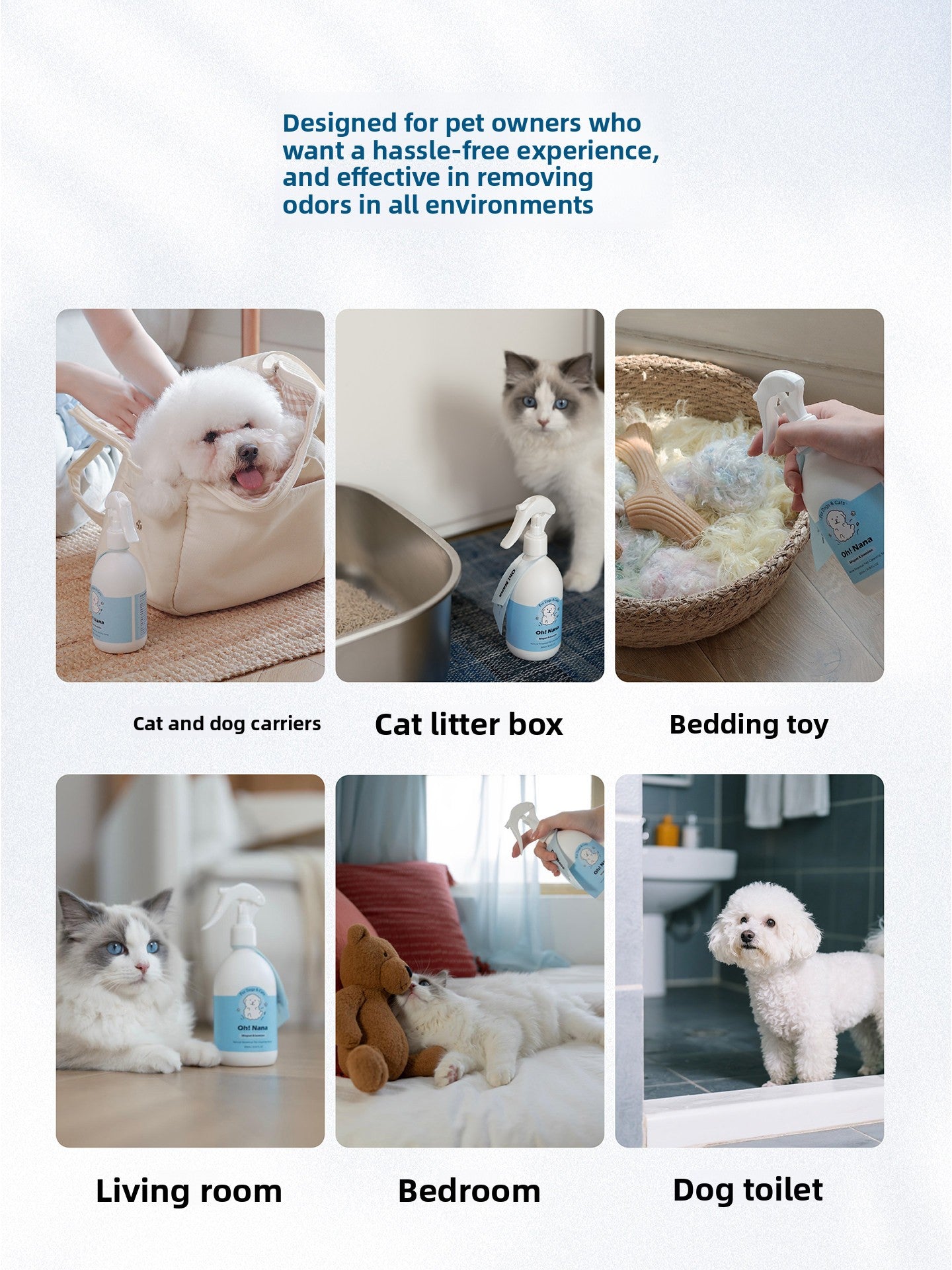 Pet Deodorising Perfume Spray, Lily Jasmine or Rose Fir Scent