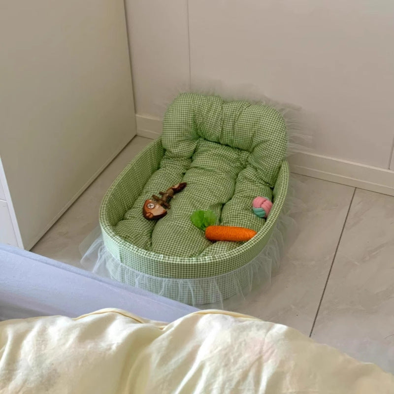 Enclosed Plush Cat Bed for Deep Sleep, Cosy Cat Kennel