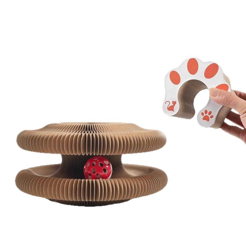 Accordion Cat Scratch Board in Fun Shapes, Furniture Protector