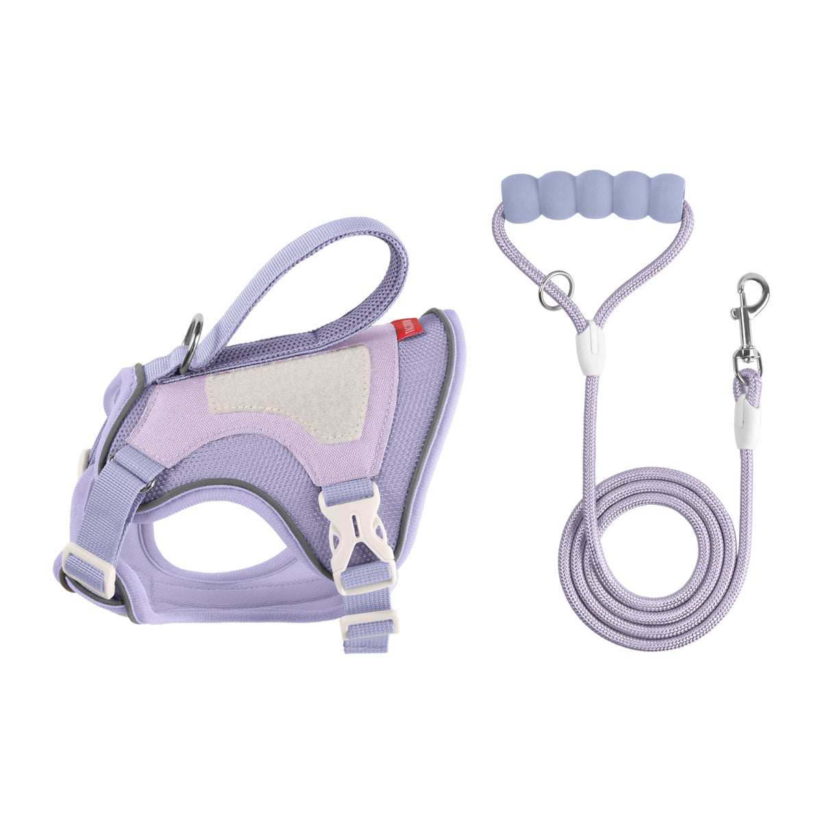 Reflective nylon harness for cats and small dogs in olive green, product image 33