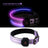 Rechargeable LED dog collar with reflective strip glowing, product image 17