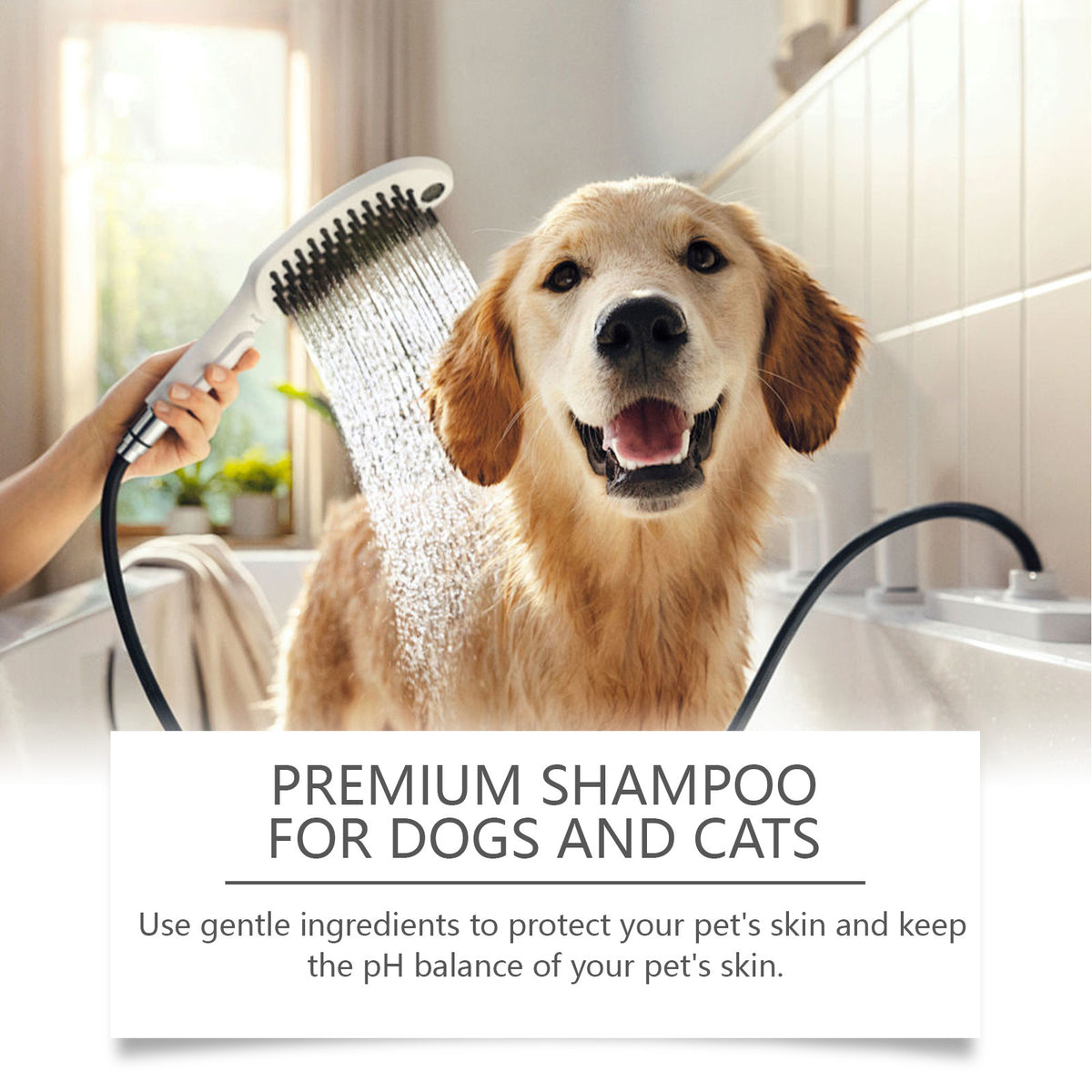 Gentle Pet Shampoo for Dogs and Cats, Everyday Odour Cleansing Wash