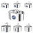 Stainless Steel Pet Water Fountain 2.2L with Activated Carbon Filter and USB Power