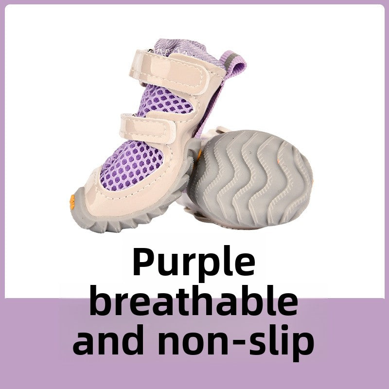 Breathable mesh dog shoes with double straps, available in 9 colours, image 52