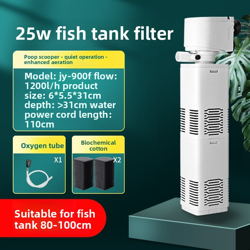 Multi function aquarium filter with oxygen and wave flow, view 9