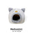 Grey enclosed cat head pet house with washable pad, view 5