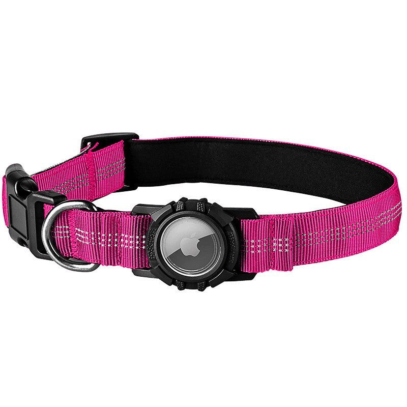 Nylon dog collar with waterproof AirTag holder case, tag not included, product image 20