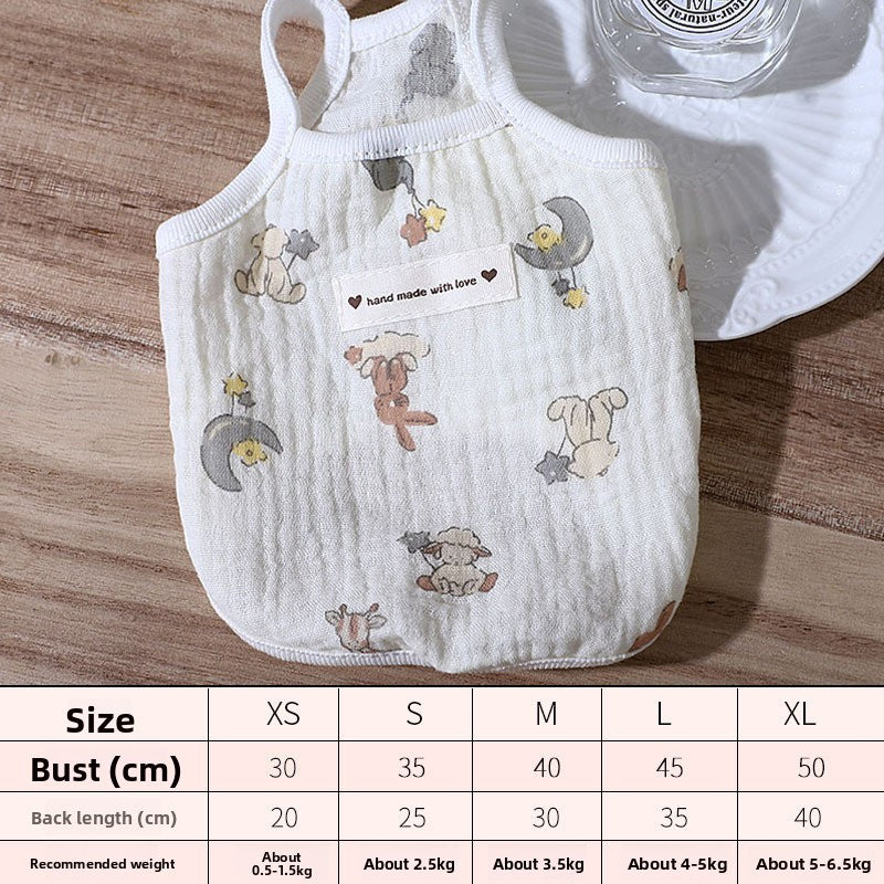 Cotton summer dog vest and strap top, available in 12 styles, image 29