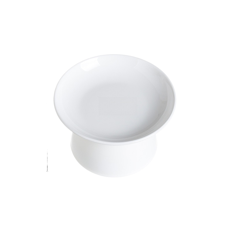 Raised Ceramic Cat Bowl, Elevated Feeding Dish