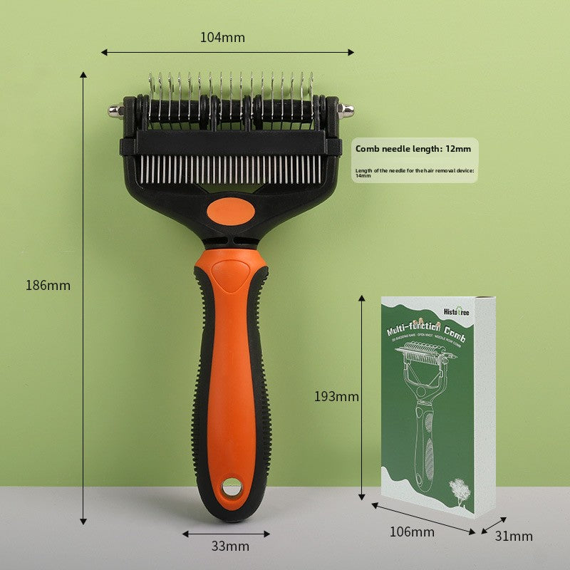 Dog and Cat Grooming Comb, Detangling and Deshedding Undercoat Tool