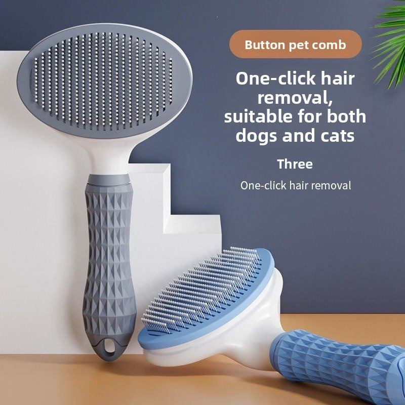 Anti-Slip Grip Slicker Brush with Stainless Steel Pins for Pets