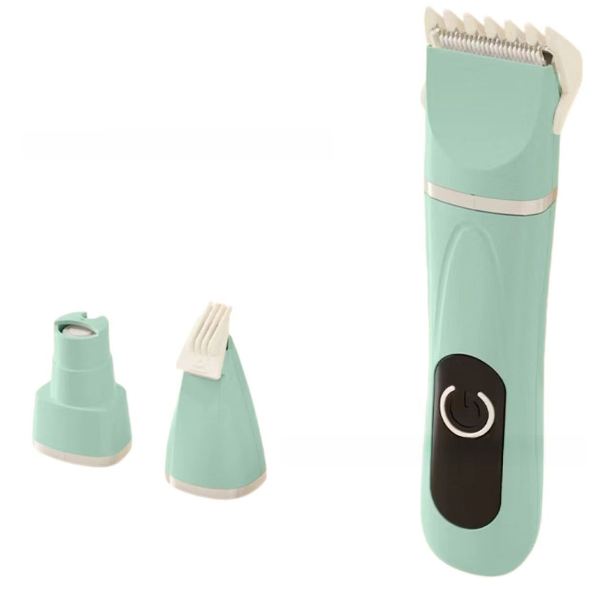 Silent Cordless Pet Clipper with Interchangeable Heads for Grooming
