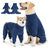 Plush four leg dog jumpsuits in five winter colours