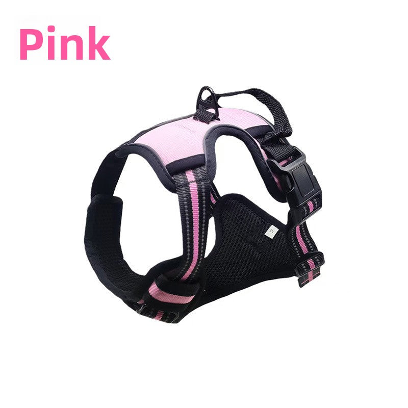 H shape reflective dog harness for medium and large dogs in black, view 20