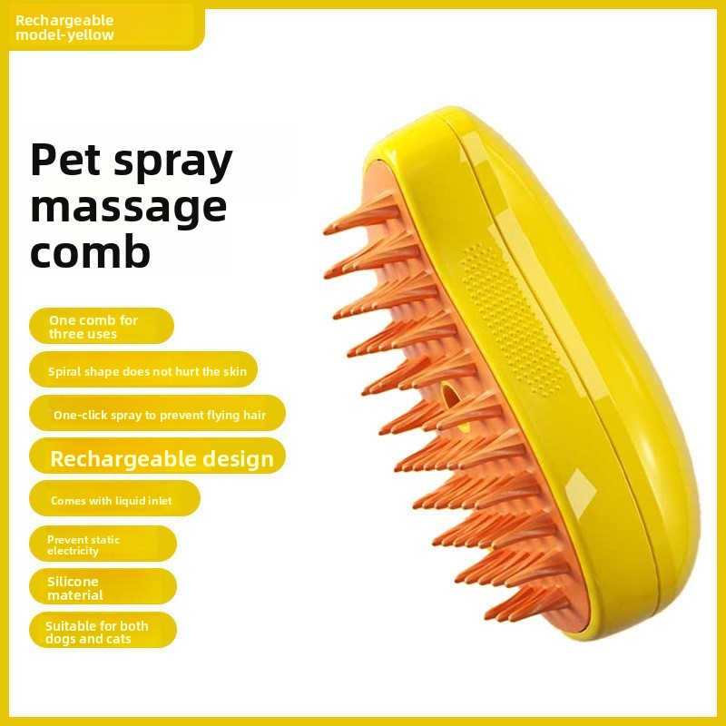 Handheld Mist Spray Brush for Cats and Dogs, Static Control Comb