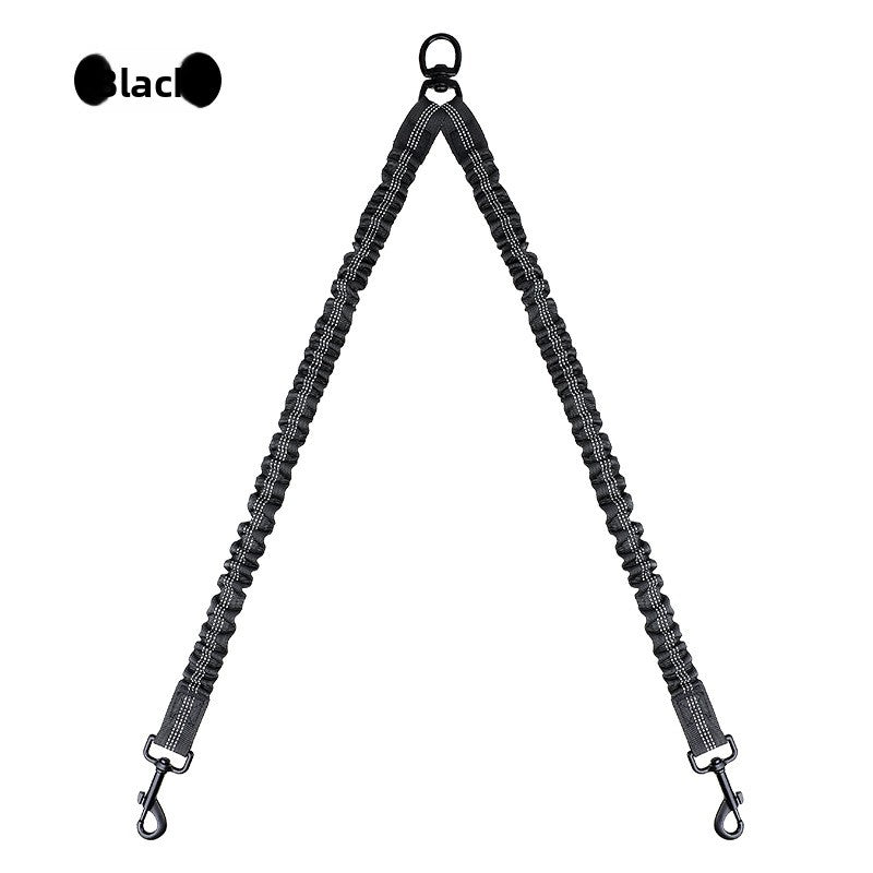 Double ended retractable lead for walking two dogs from one handle